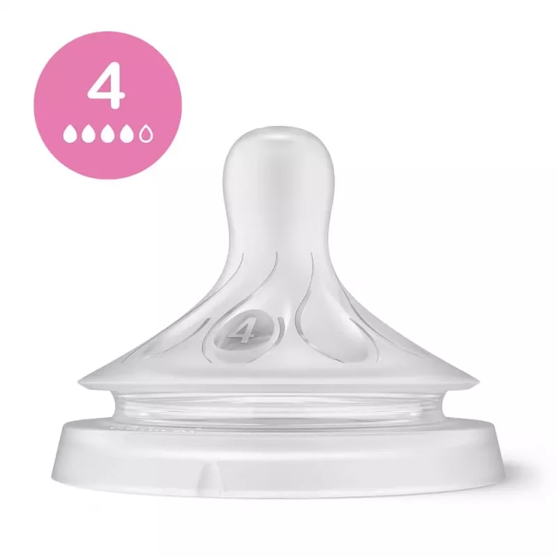 Philips Avent Natural Response babyfles siliconen speen set (3-pack, Flow 3, 1+ maanden)