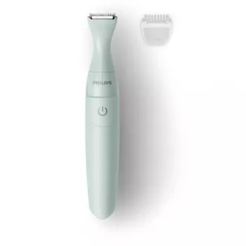 PHILIPS Essential bikini trimmer BRT398/15, veilig scheren voor gevoelige zones, nat & droog, 3 lengtestanden, batterijgevoed, wit met roze accenten