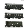 Roco 6200131 H0 DR lokaalspoortreinset 2: 2x personenrijtuig 2e klas Bip en 1x coupérijtuig 2e klas B3