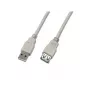 Wirewin USB 2.0 verlengkabel A stekker naar A bus 5m grijs USB A-A MF 5.0 GR