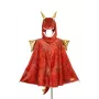 Souza! rood drakencape-kostuum met capuchon en masker voor kinderen 4-7 jaar