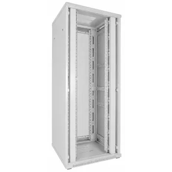 DSIT 42U 19 inch serverrackkast 800x800x2000mm wit, geperforeerde dubbele deuren voor- en achterzijde DS8842DD-W