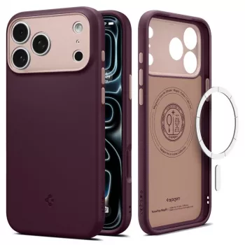 Spigen Nano Pop Mag MagSafe hoes voor iPhone 18 Pro Max / 17 Pro Max – Burgundy Bean