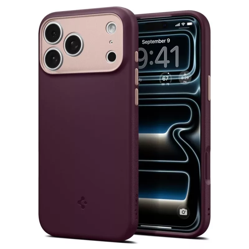 Spigen Nano Pop Mag MagSafe hoes voor iPhone 18 Pro Max / 17 Pro Max – Burgundy Bean
