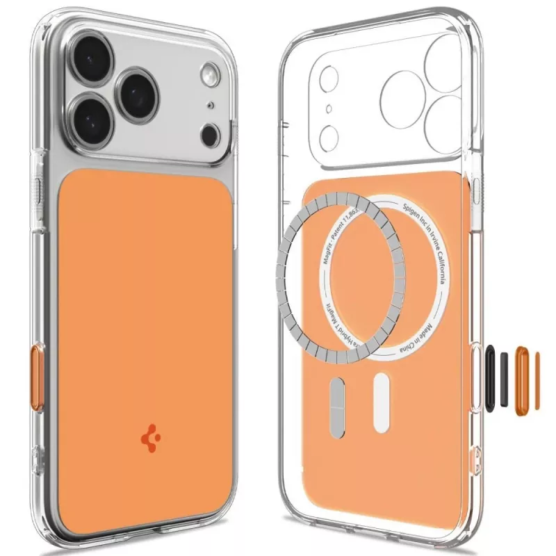 SPIGEN Ultra Hybrid T MagSafe iPhone 17 Pro / 18 Pro glanzend oranje