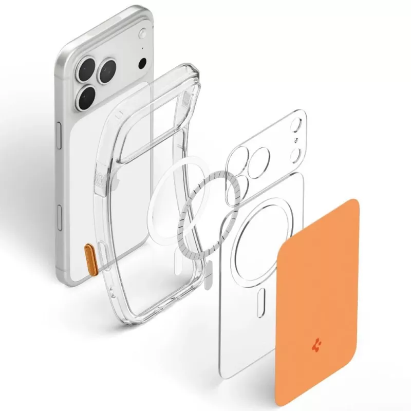 SPIGEN Ultra Hybrid T MagSafe iPhone 17 Pro / 18 Pro glanzend oranje