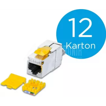Wirewin WKS JACK KAT6A SLIM 12 CAT6A 10 Gigabit Ethernet afgeschermde keystone-module, 12-pack