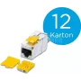 Wirewin WKS JACK KAT6A SLIM 12 CAT6A 10 Gigabit Ethernet afgeschermde keystone-module, 12-pack