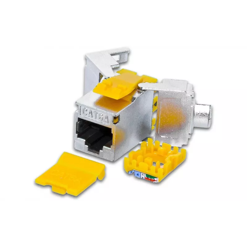 Wirewin WKS JACK KAT6A SLIM 12 CAT6A 10 Gigabit Ethernet afgeschermde keystone-module, 12-pack