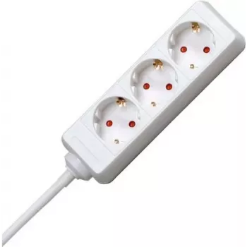 HEINRICH KOPP 3-voudige stekkerdoos met 45° schuine stopcontacten, 3m kabel H05VV-F 3G1.5mm², 16A, 250V, zwart 128688650