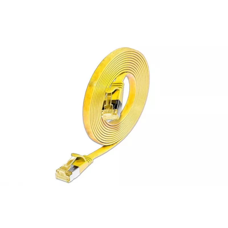 Wirewin Cat6A slim ethernet-patchkabel U/FTP plat geel 1m 10Gbps PKW-STP-SLIM-K6A 1.0 GE