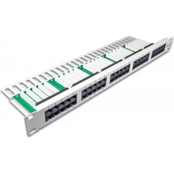 Wirewin 50-poorts ISDN-paneel, 1U, lichtgrijs patchpaneel (PANEL TEL 50)