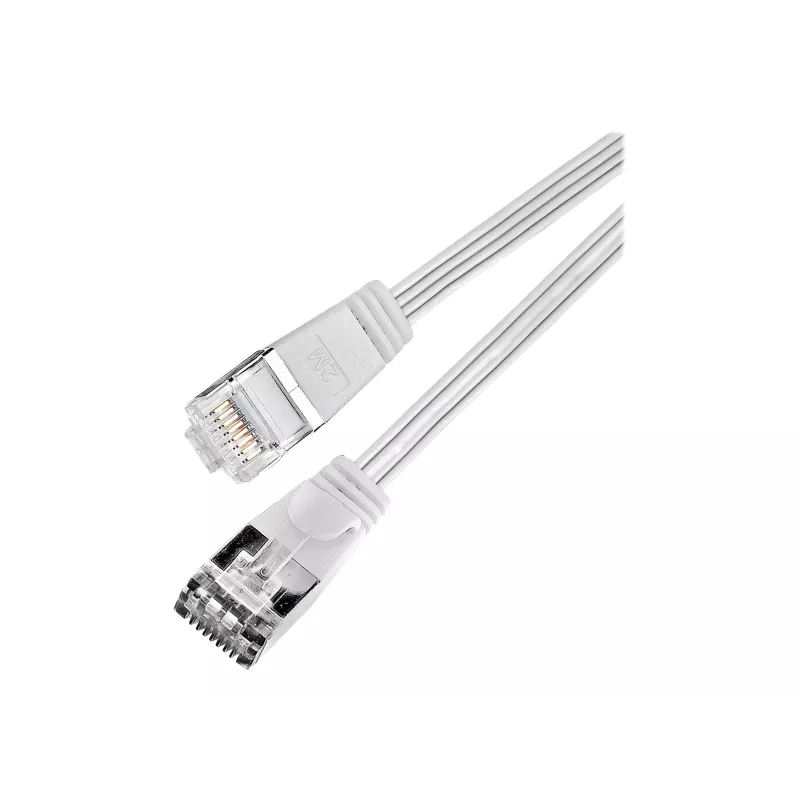 Wirewin Cat.6 SLIM patchkabel STP PIMF 0,1 m grijs PKW-STP-SLIM-KAT6 0.1