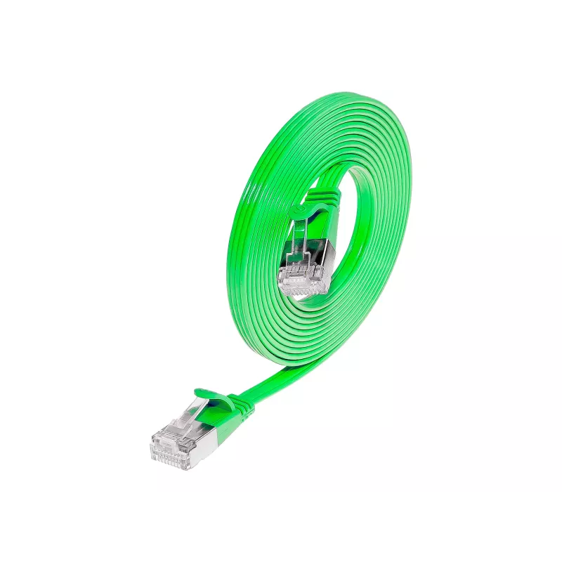 Wirewin Cat.6 Slim patchkabel, STP (PIMF), 0,1 m, groen PKW-STP-SLIM-KAT6 0.1 GN