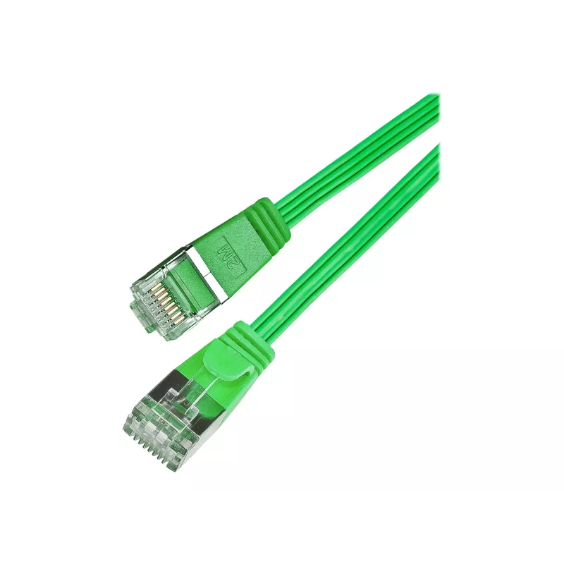 Wirewin Cat.6 Slim patchkabel, STP (PIMF), 0,1 m, groen PKW-STP-SLIM-KAT6 0.1 GN