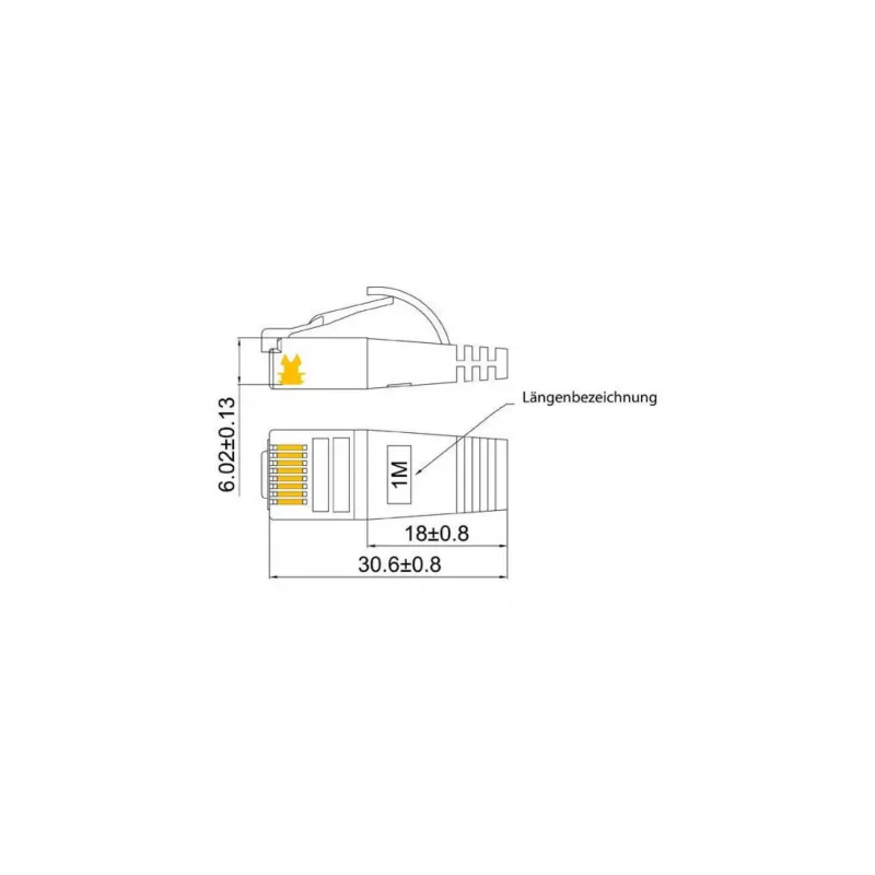 Wirewin Triotronik 0,15 m Cat6 U/FTP Slim Ethernet-patchkabel, RJ45 stekker naar stekker, wit (PKW-STP-SLIM-KAT6 0.15 WS)