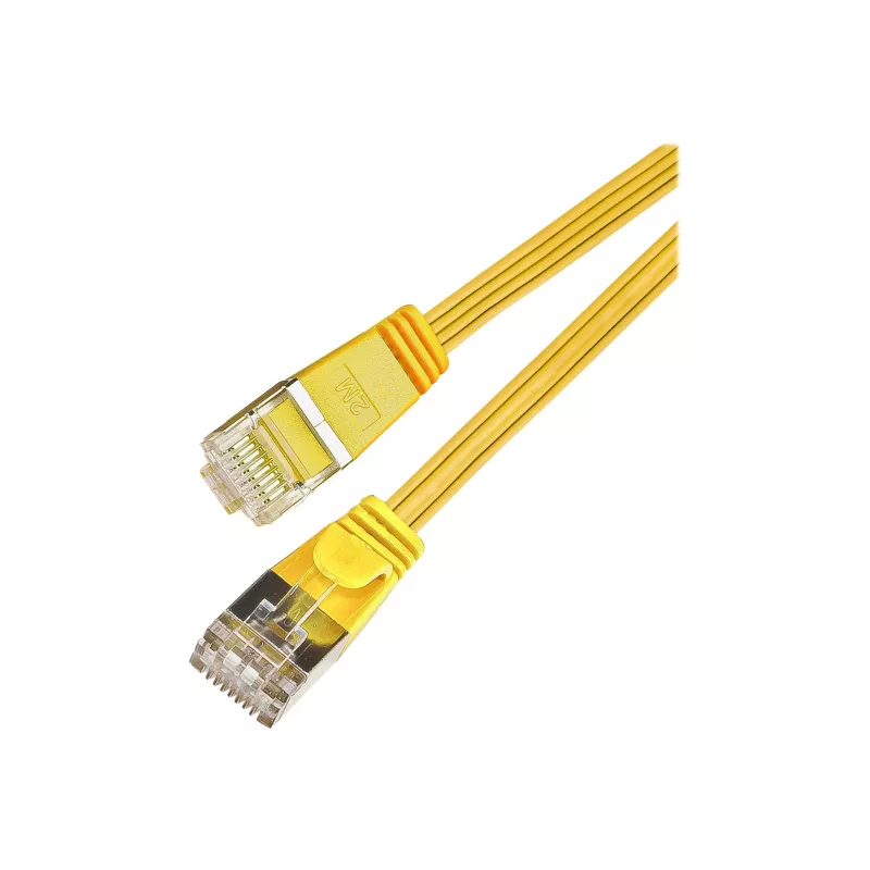 Wirewin Cat.6 SLIM patchkabel, STP(PIMF), 0,75 m, geel (PKW-STP-SLIM-KAT6 0.75 GE)