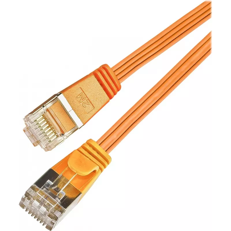 Wirewin Cat6 U/FTP Slim Ethernet-patchkabel, plat, oranje, 15 m PKW-STP-SLIM-KAT6 15.0 OR