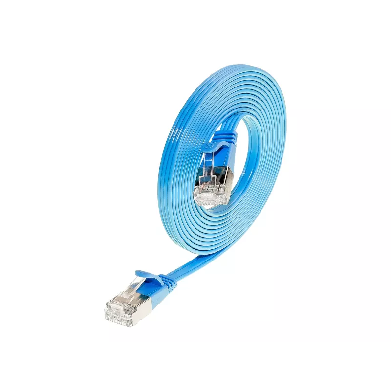 Wirewin Triotronik Cat6 U/FTP Slim patchkabel, 3 m, blauw PKW-STP-SLIM-KAT6 3.0 BL