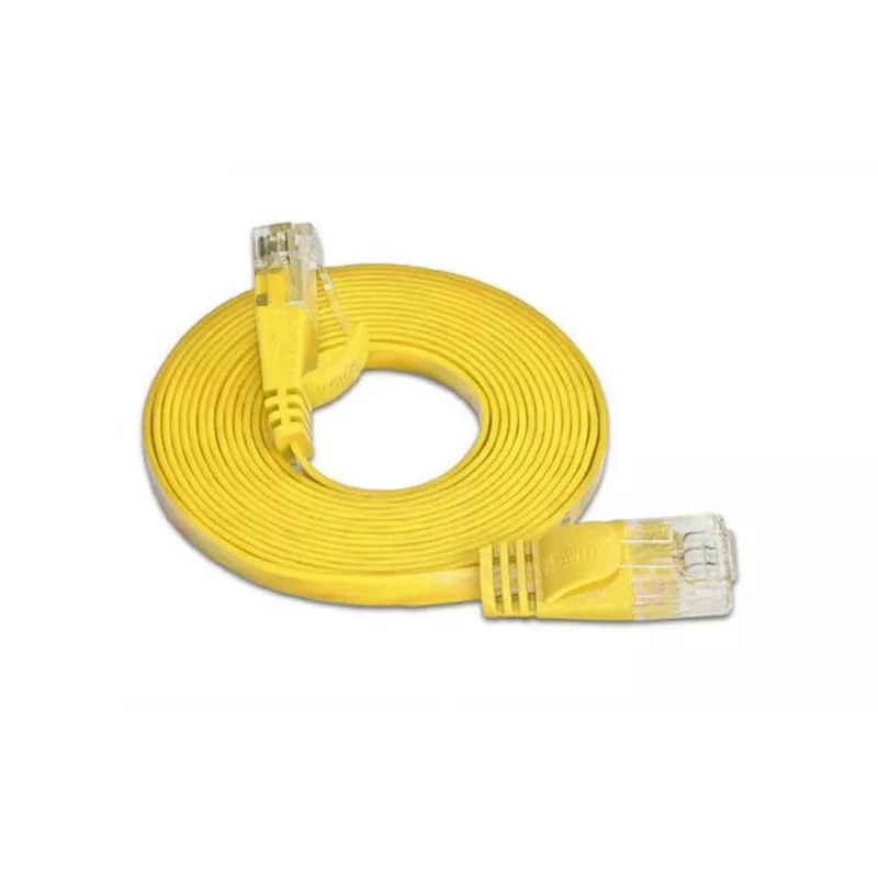 Wirewin SLIM U6 05 GE - Cat.6 Slim patchkabel, U/UTP, 0,5 m, geel (PKW-SLIM-KAT6 0.5 GE)
