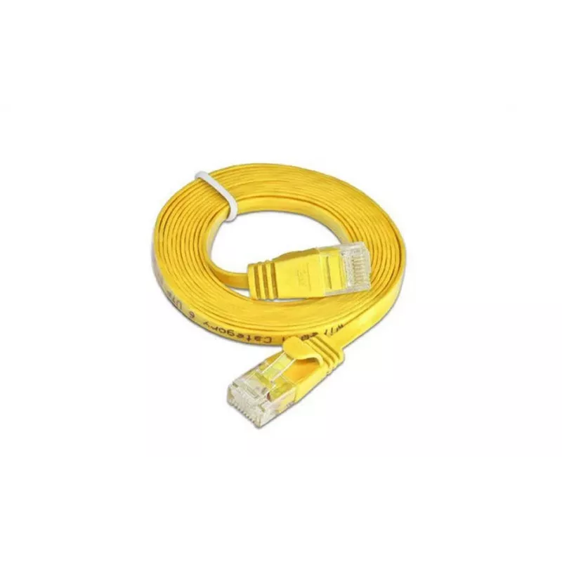 Wirewin SLIM patchkabel U/UTP Cat6 geel 0,75 m PKW-SLIM-KAT6 0.75 GE