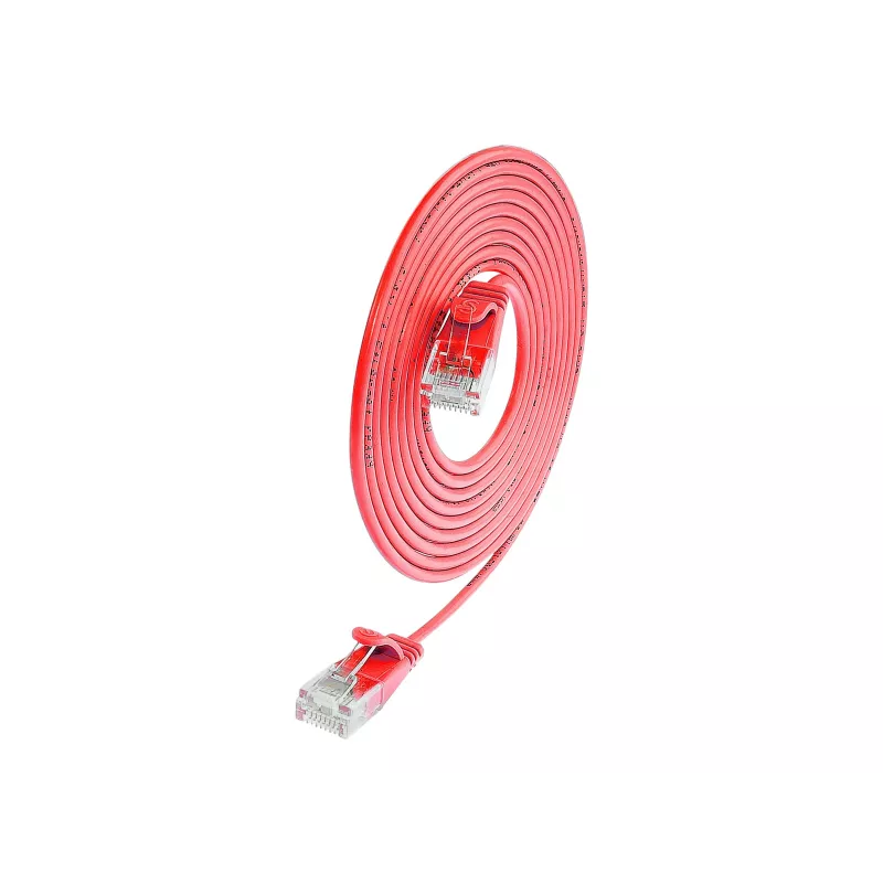Wirewin Cat.6 Slim-Light patchkabel U/UTP 0,15 m rood PKW-LIGHT-K6 0.15 RT