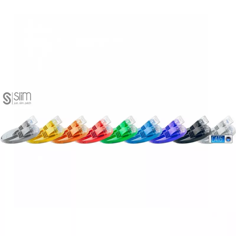 Wirewin Triotronik PKW-SLIM-KAT6 20.0 WS - 20 m witte Cat6 U/UTP slim ethernet patchkabel, RJ45 stekker naar stekker, gigabit
