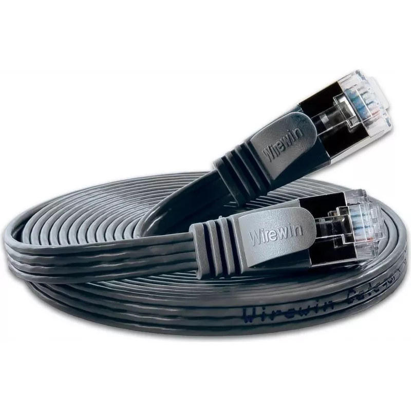 Wirewin Triotronik PKW-STP-SLIM-KAT6 20.0 SW - 20m Cat6 U/FTP slim ethernet-patchkabel, zwart