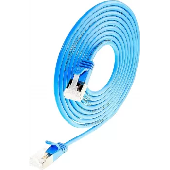 Wirewin Light-patchkabel rond U/FTP Cat 6a blauw 0,1m Slim PKW-LIGHT-STP-K6A 0.1 BL