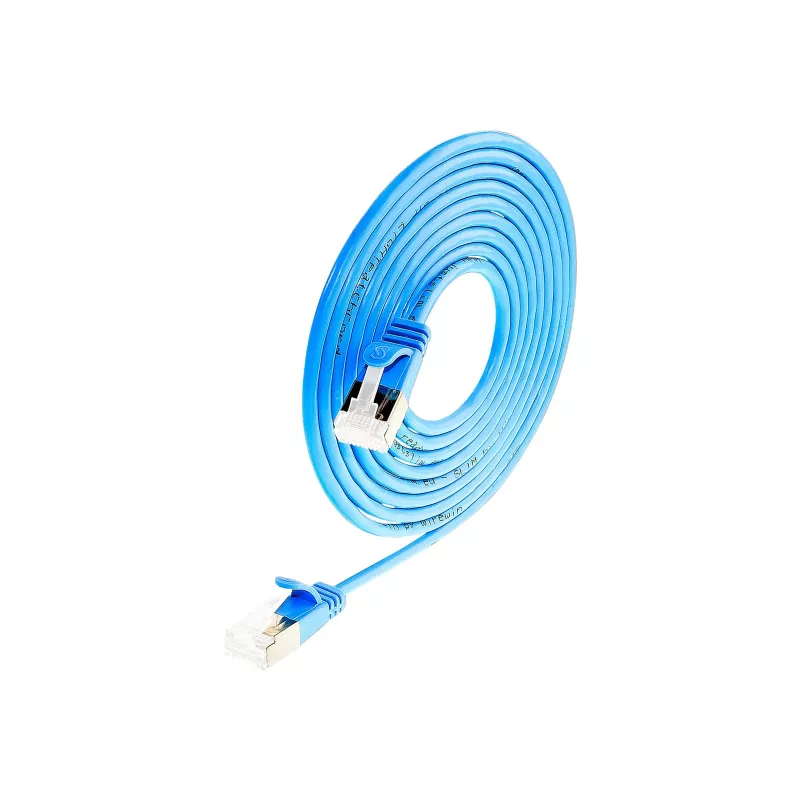 Wirewin Light-patchkabel rond U/FTP Cat 6a blauw 0,1m Slim PKW-LIGHT-STP-K6A 0.1 BL