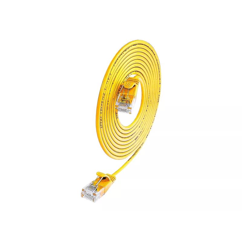Wirewin PKW-LIGHT-K6 1.5 GE - Cat.6 Slim-Light-patchkabel, U/UTP, 1,5 m, geel