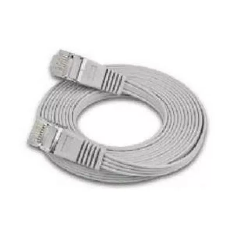 Wirewin Triotronik Cat 6 10m RJ-45 stekker/stekker U/FTP (STP) grijs Slim-patchkabel PKW-STP-SLIM-KAT6 10.0