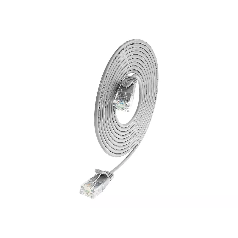 Wirewin SLIM UL6 10 GR - Cat.6 SLIM-Light-patchkabel, U/UTP, 10 m, grijs (PKW-LIGHT-K6 10.0)
