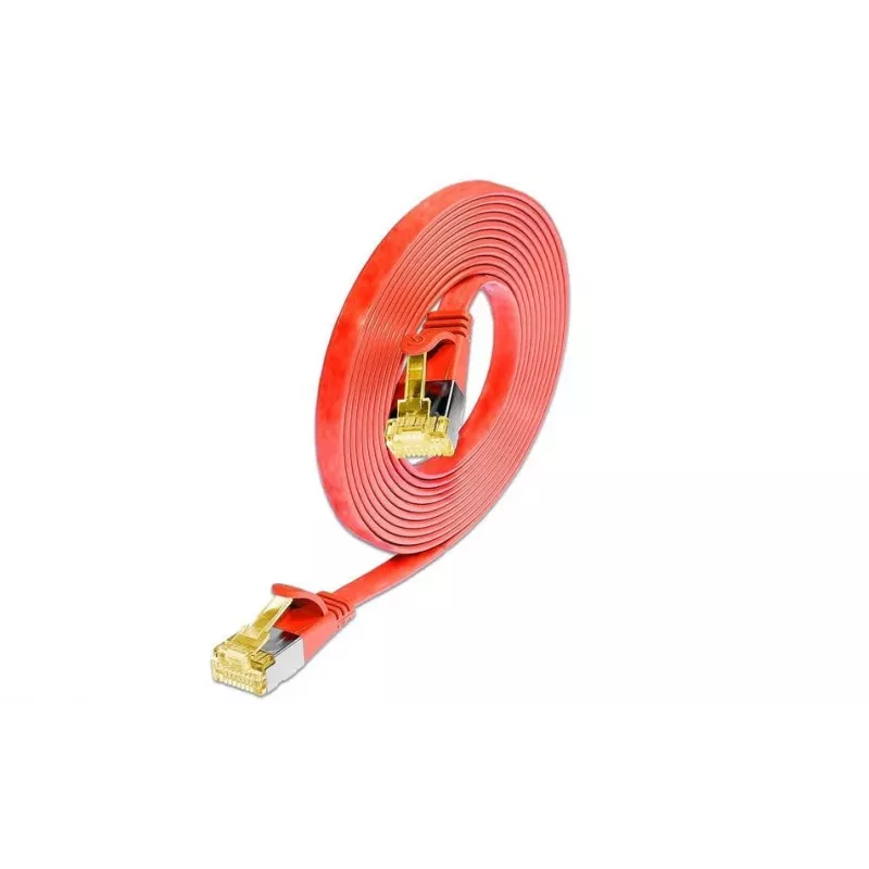 Wirewin Cat6a U/FTP Slim Ethernet-patchkabel, RJ45 stekker naar stekker, rood, 3 m PKW-STP-SLIM-K6A 3.0 RT