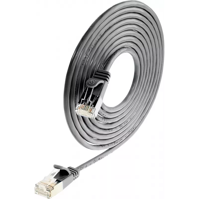 Wirewin Triotronik PKW-LIGHT-STP-K6 0,5 SW Cat6 S/FTP-patchkabel, zwart, 0,5 m