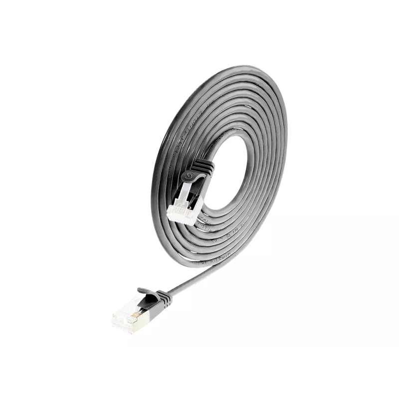 Wirewin Slim patchkabel U/FTP Cat 6a zwart 7,0 m PKW-LIGHT-STP-K6A 7.0 SW