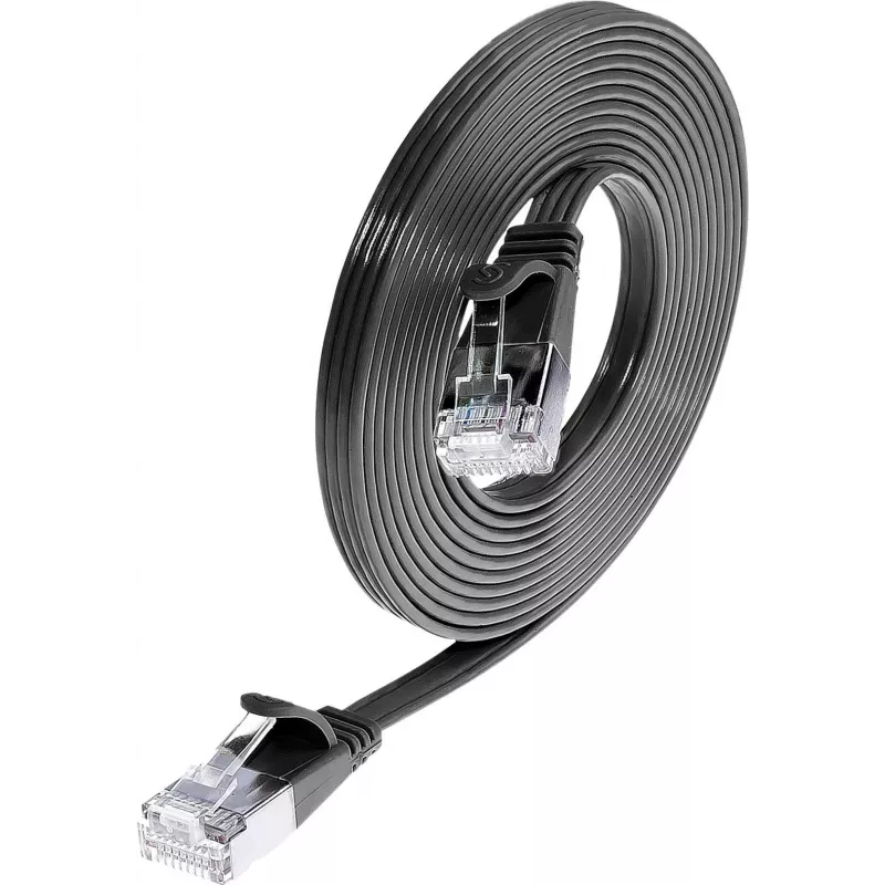 Wirewin SLIM S6 25 SW - Cat.6 SLIM-patchkabel, S/FTP (PIMF), 25 m, zwart PKW-STP-SLIM-KAT6 25.0 SW