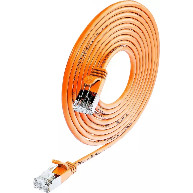Wirewin SLIM SL6 15 OR - Cat.6 Slim-Light-kabel, U/FTP, 15 m, oranje (PKW-LIGHT-STP-K6 15.0 OR)