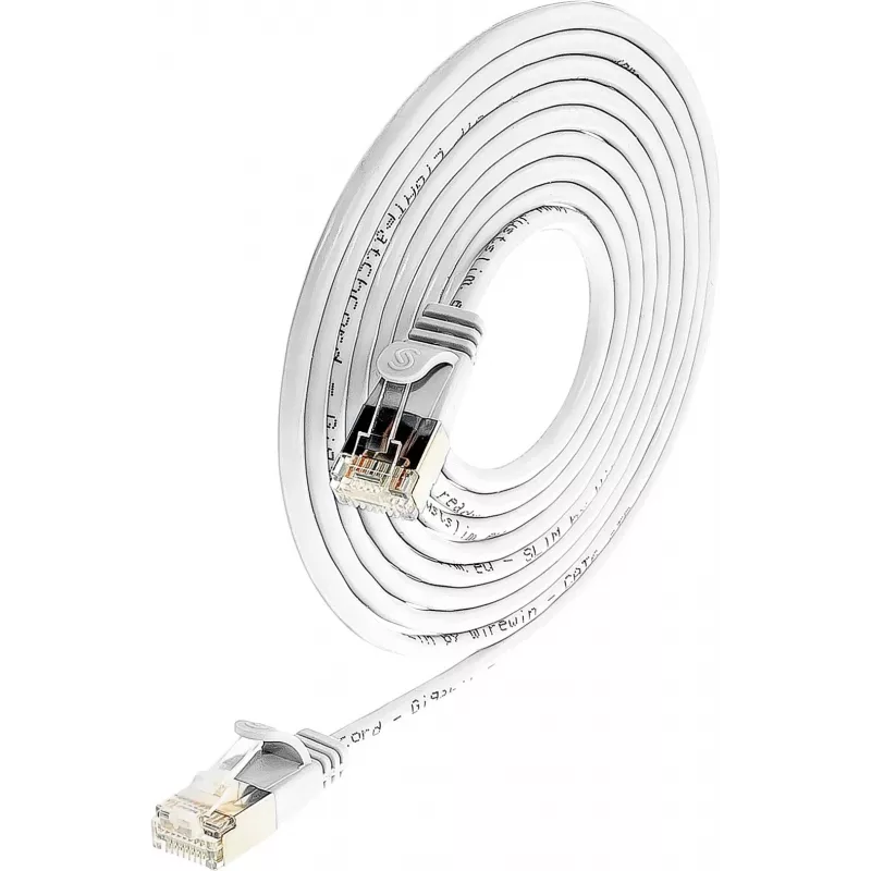 Wirewin Triotronik PKW-LIGHT-STP-K6 5.0 WS - Cat6 STP-patchkabel, RJ-45-stekker/stekker, 5m, wit
