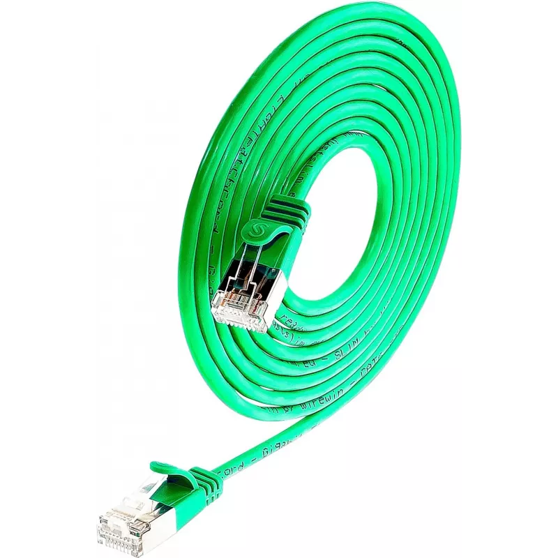 Wirewin SLIM SL6 1.5 GN - Cat.6 Slim-Light kabel, F/FTP, 1,5 m, groen (PKW-LIGHT-STP-K6 1.5 GN)
