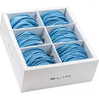 Wirewin SLIM-LS-K6A 0.5 BL 90 - Cat6a U/FTP Slim Ethernet patchkabel, 0,5 m, blauw, 90-pack