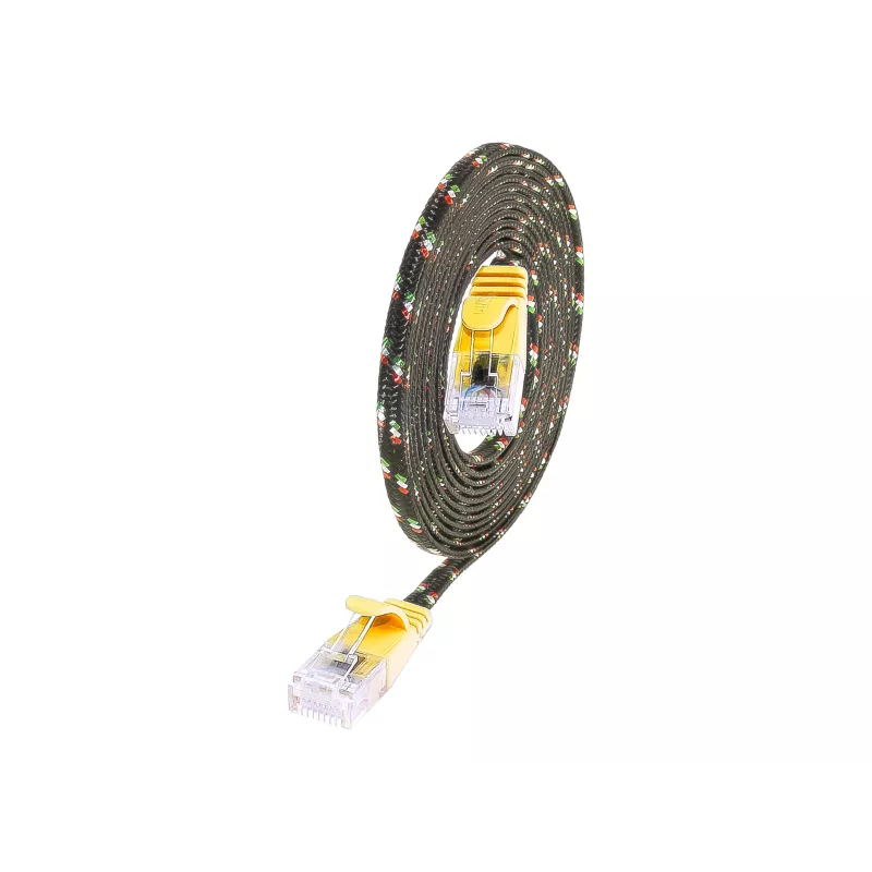 Wirewin PKW-TOUGH-K6 10.0 GE Cat.6 Slim Ethernet patchkabel, U/UTP, 10 m, geel