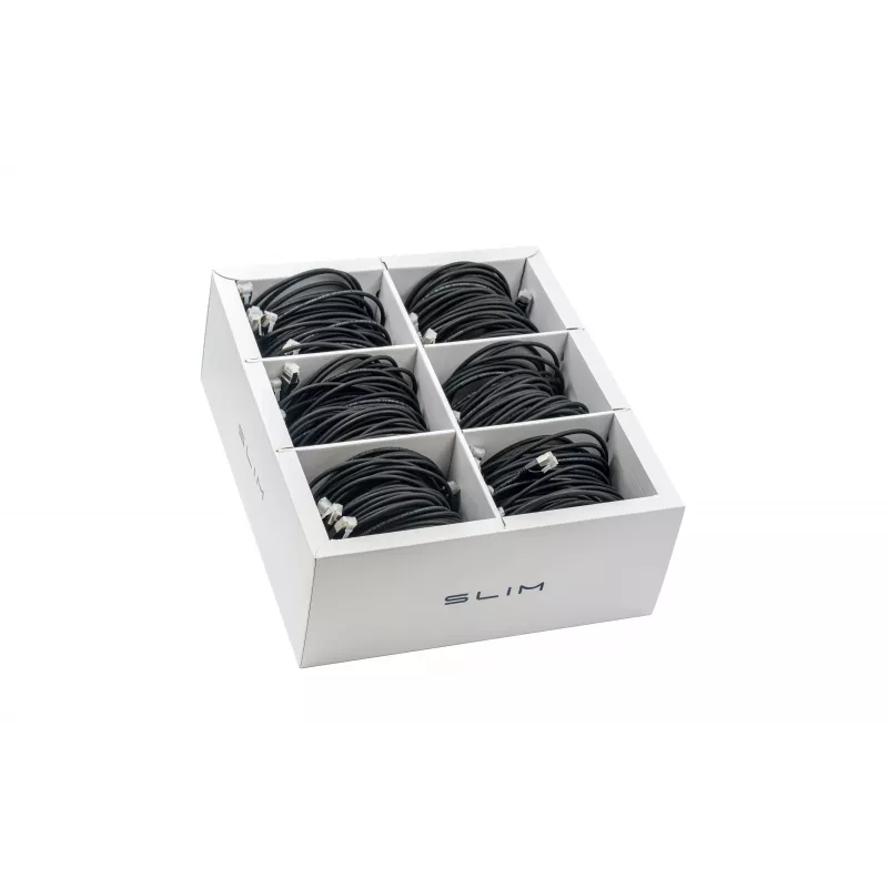 Wirewin SLIM KAT6A 10 Gigabit Light patchkabel, 0,50 m, U/FTP, Ø 3,8 mm, zwart, 90-pack SLIM-LS-K6A 0.5 BK 90