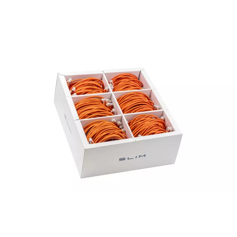 Wirewin SLIM-LS-K6A 2.0 OR 60 Cat.6A U/FTP Slim Ethernet-patchkabel, 2 m, oranje, 60-pack