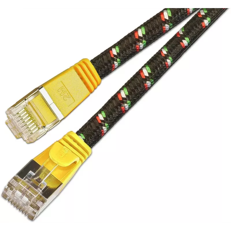 Wirewin Cat.6 SLIM-Tough patchkabel F/FTP 0,5 m geel PKW-TOUGH-STP-K6 0.5 GE