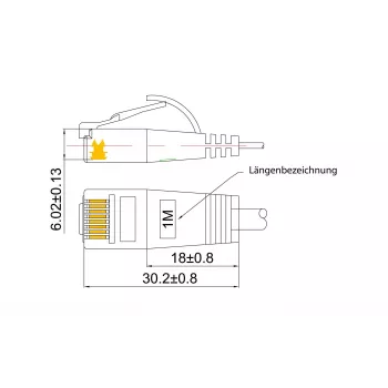 Wirewin PKW-TOUGH-STP-K6 2.0 SLIM Tough STP Cat6 U/FTP patchkabel, 2 m, grijs