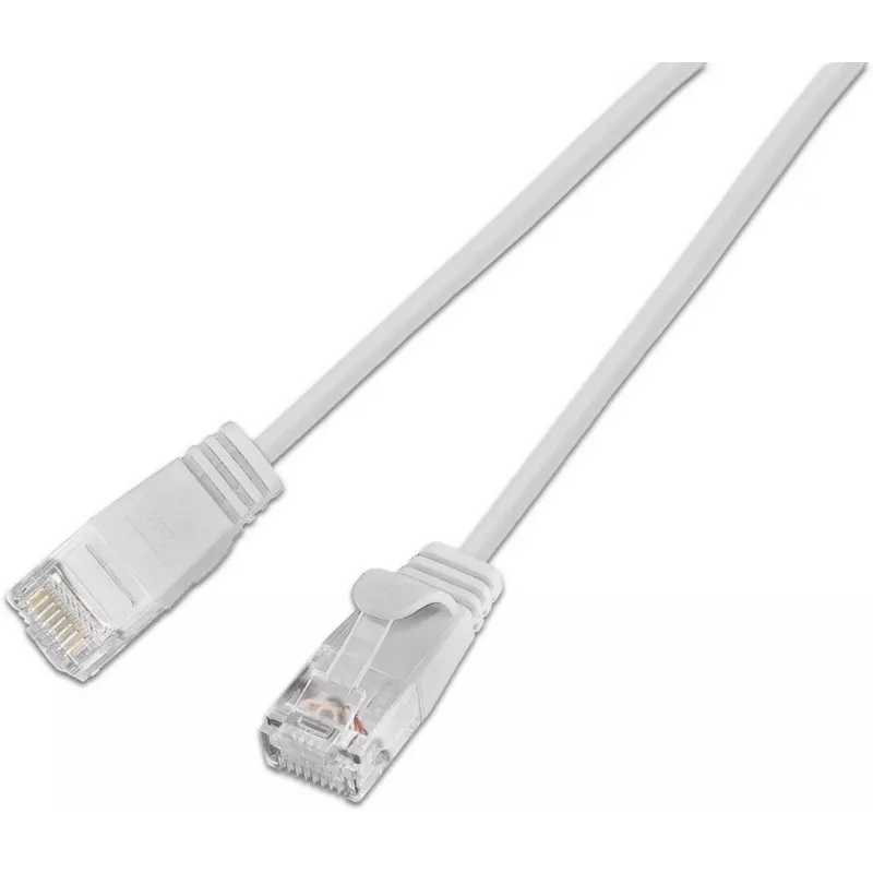Wirewin SLIM KAT6A 10 Gigabit Lightpatchkabel rond, U/UTP, Ø 3,6 mm, wit (SLIM-L-UU-K6A 0.1 WT)