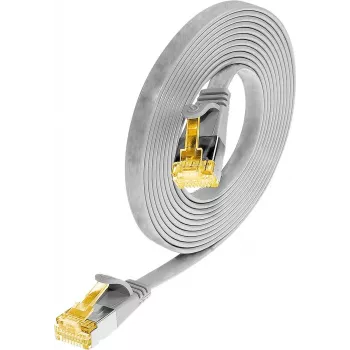 Wirewin Cat6a U/FTP slim patchkabel RJ45 stekker naar stekker, 1m, grijs PKW-STP-SLIM-K6A 1.0