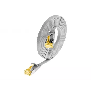 Wirewin Cat6a U/FTP slim patchkabel RJ45 stekker naar stekker, 1m, grijs PKW-STP-SLIM-K6A 1.0