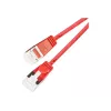 Wirewin light patchkabel rond U/FTP Cat 6a rood 0,1m slank flexibel PoE PKW-LIGHT-STP-K6A 0.1 RT